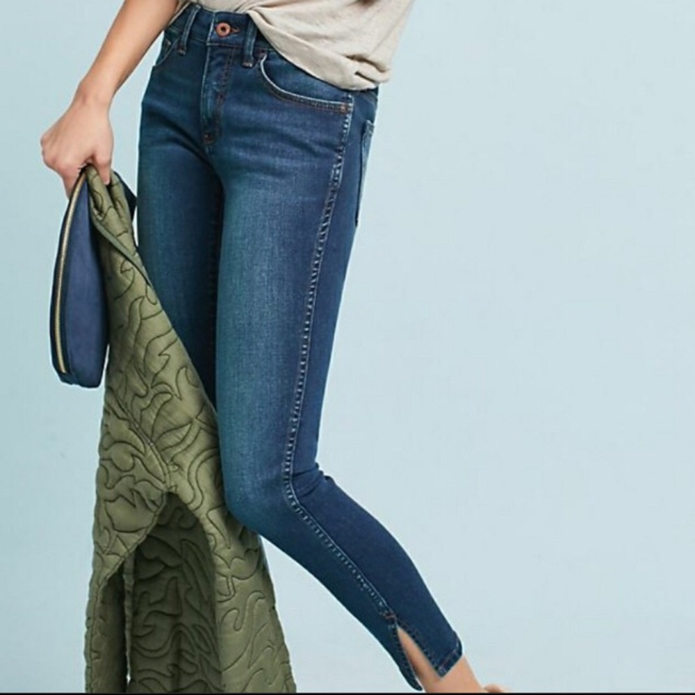 ANTHROPOLOGIE PILCRO MID RISE SKINNY JEANS 30 - Picture 3 of 7